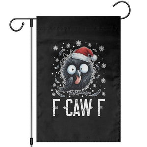 Funny F Caw F Christmas Crow Garden Flag Santa Raven Xmas Holiday TS11 Black Print Your Wear