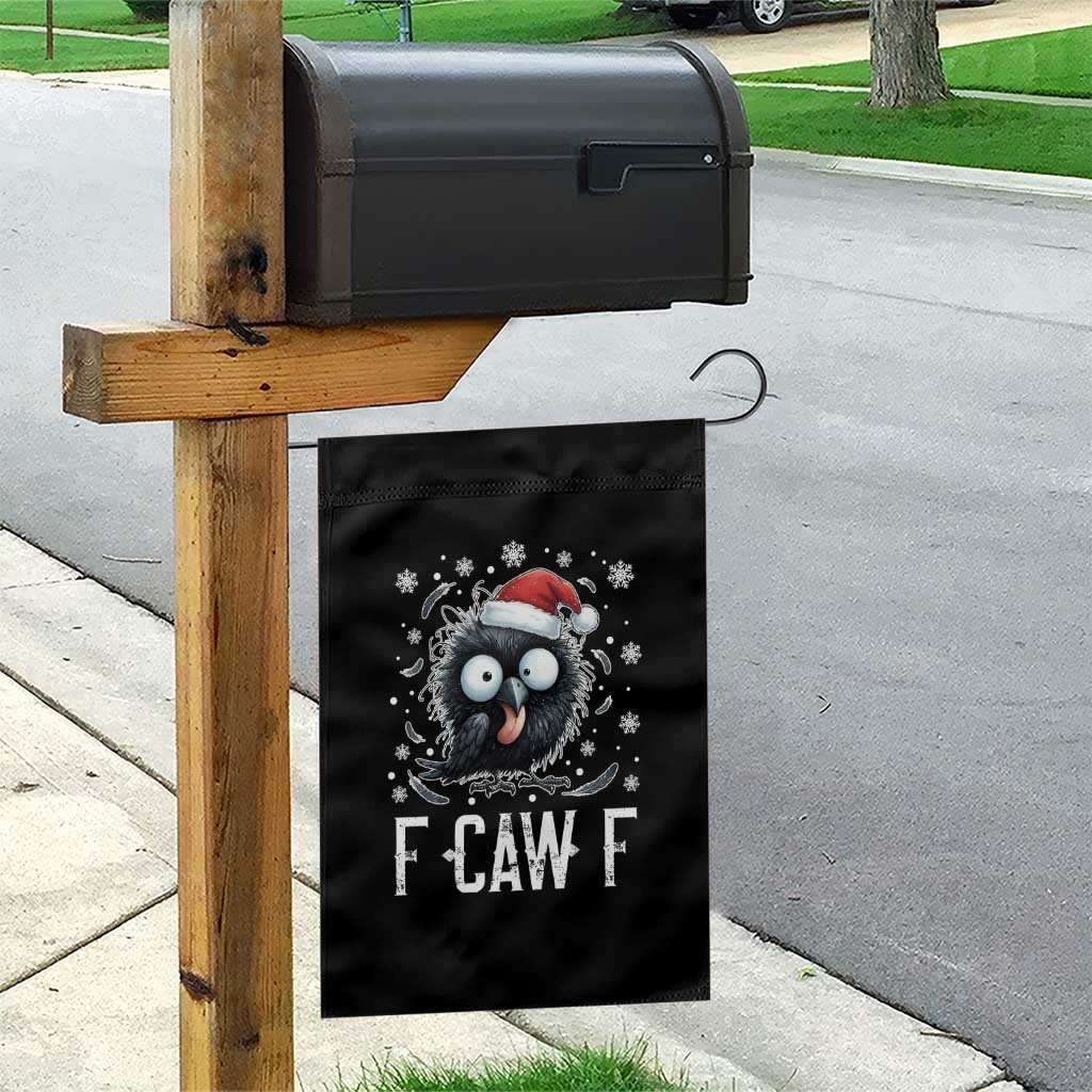 Funny F Caw F Christmas Crow Garden Flag Santa Raven Xmas Holiday TS11 Print Your Wear
