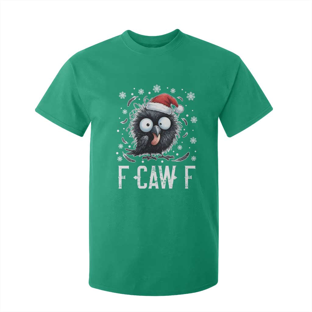 Funny F Caw F Christmas Crow T Shirt For Kid Santa Raven Xmas Holiday TS11 Irish Green Print Your Wear