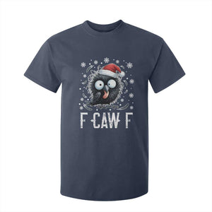 Funny F Caw F Christmas Crow T Shirt For Kid Santa Raven Xmas Holiday TS11 Navy Print Your Wear