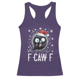 Funny F Caw F Christmas Crow Racerback Tank Top Santa Raven Xmas Holiday TS11 Purple Print Your Wear