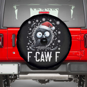 Funny F Caw F Christmas Crow Spare Tire Cover Santa Raven Xmas Holiday TS11 Black Print Your Wear