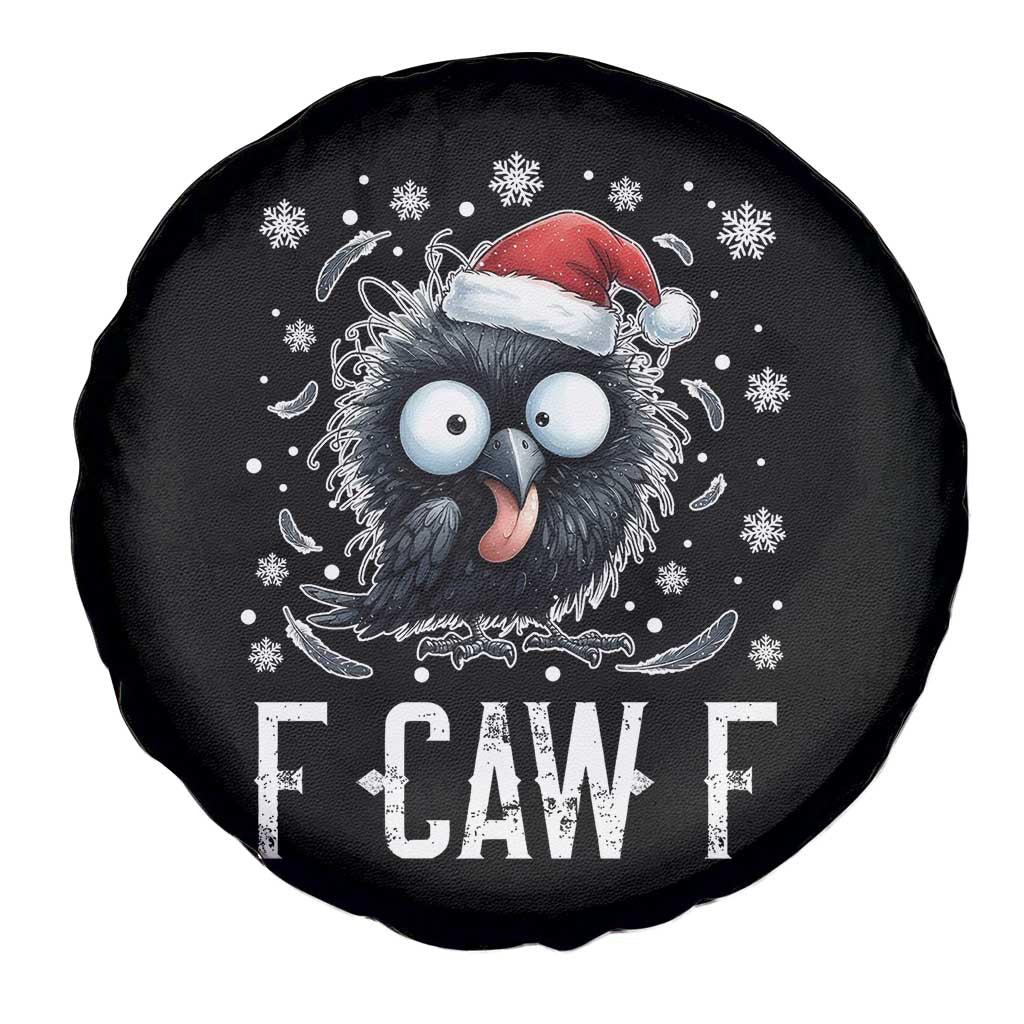 Funny F Caw F Christmas Crow Spare Tire Cover Santa Raven Xmas Holiday TS11 Print Your Wear
