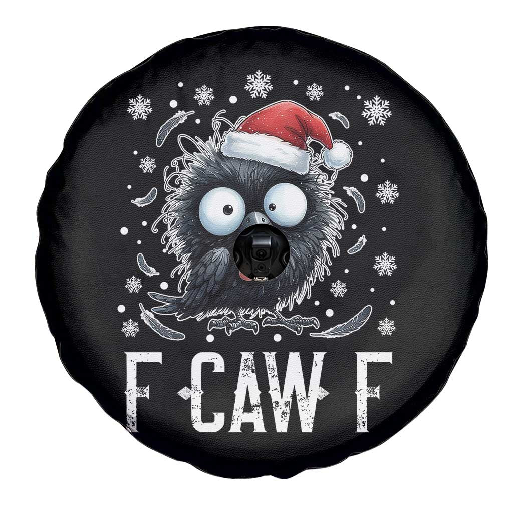 Funny F Caw F Christmas Crow Spare Tire Cover Santa Raven Xmas Holiday TS11 Print Your Wear