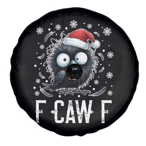 Funny F Caw F Christmas Crow Spare Tire Cover Santa Raven Xmas Holiday TS11 Print Your Wear