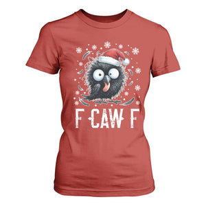 Funny F Caw F Christmas Crow T Shirt For Women Santa Raven Xmas Holiday TS11 Red Print Your Wear