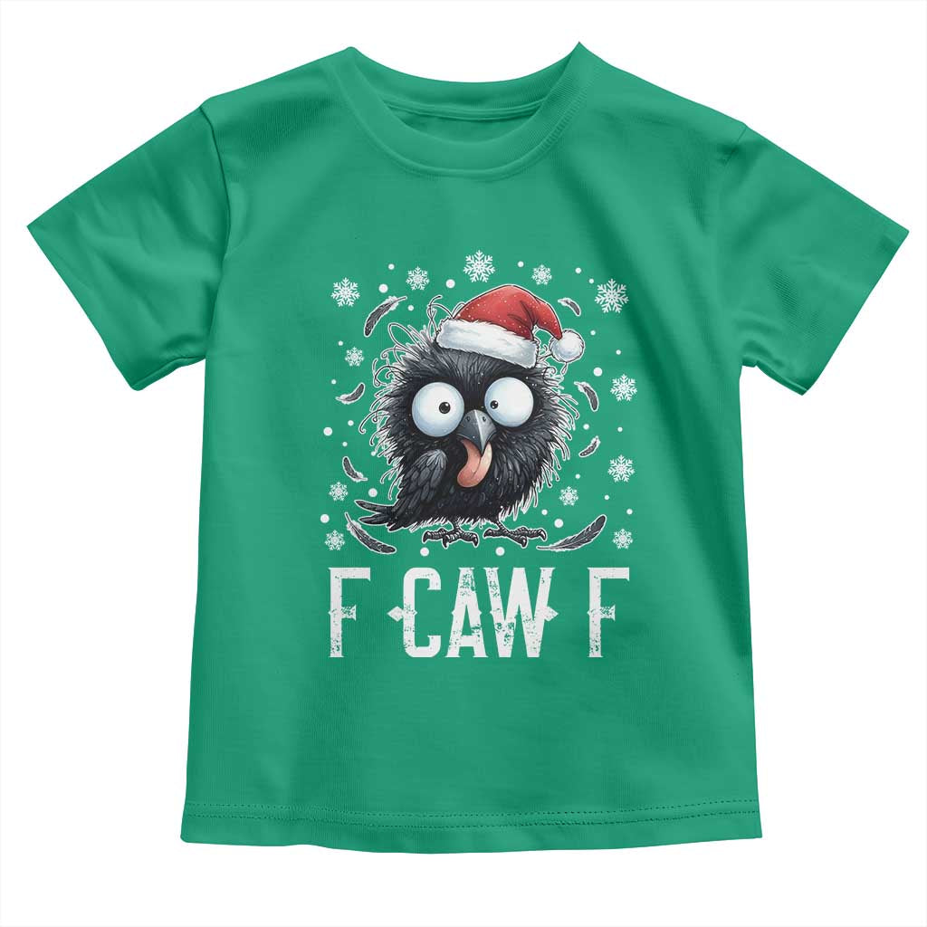 Funny F Caw F Christmas Crow Toddler T Shirt Santa Raven Xmas Holiday TS11 Irish Green Print Your Wear