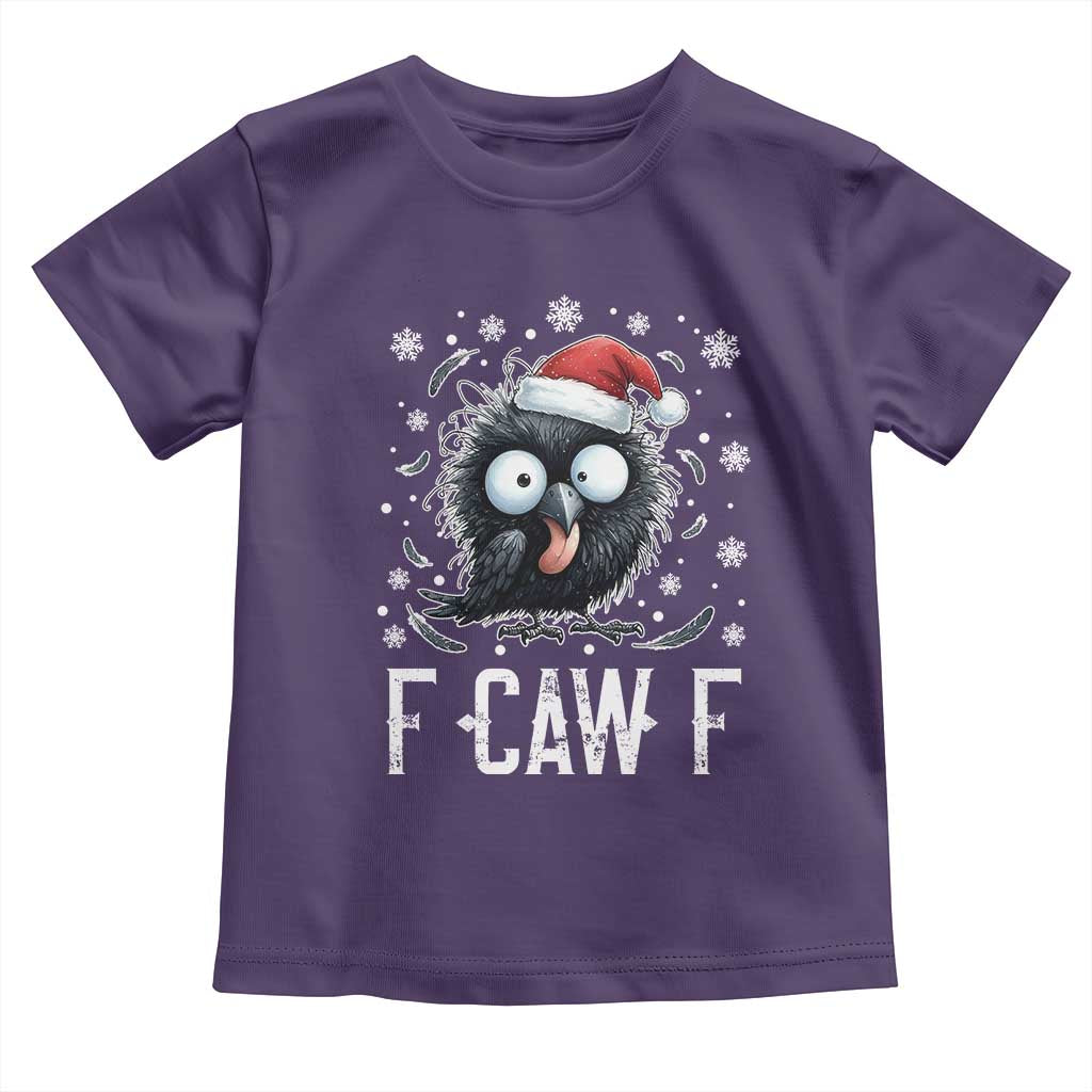 Funny F Caw F Christmas Crow Toddler T Shirt Santa Raven Xmas Holiday TS11 Purple Print Your Wear