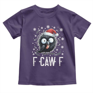 Funny F Caw F Christmas Crow Toddler T Shirt Santa Raven Xmas Holiday TS11 Purple Print Your Wear
