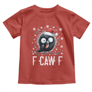 Funny F Caw F Christmas Crow Toddler T Shirt Santa Raven Xmas Holiday TS11 Red Print Your Wear
