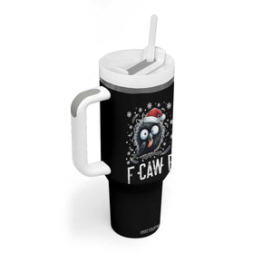 Funny F Caw F Christmas Crow Tumbler With Handle Santa Raven Xmas Holiday TS11 Print Your Wear