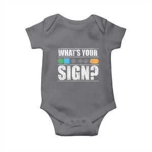 Funny Ski Snowboard Whats Your Sign Baby Onesie TS11 Charcoal Print Your Wear