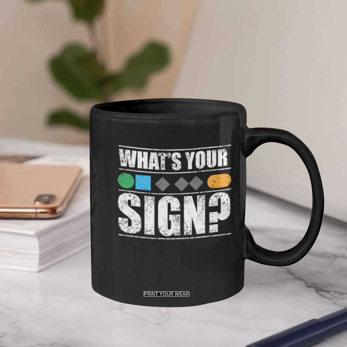 Funny Ski Snowboard Whats Your Sign Coffee Mug TS11 Print Your Wear
