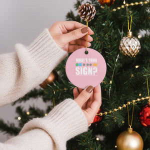 Funny Ski Snowboard Whats Your Sign Ceramic Ornament TS11 1pc Light Pink Print Your Wear