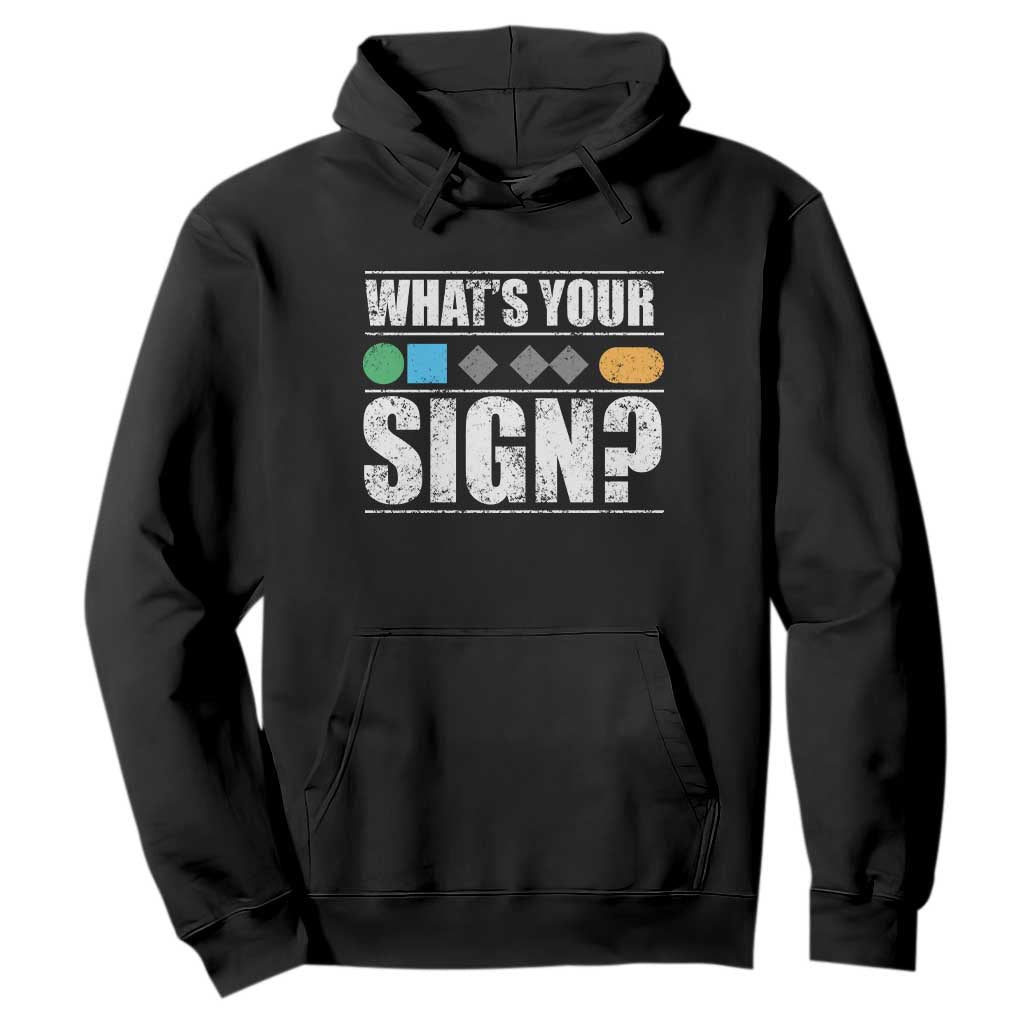 Funny Ski Snowboard Whats Your Sign Hoodie TS11 Black Print Your Wear