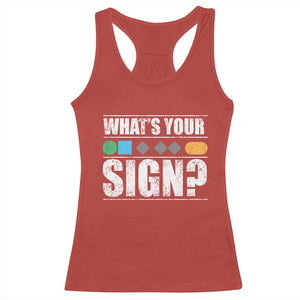 Funny Ski Snowboard Whats Your Sign Racerback Tank Top TS11 Red Print Your Wear