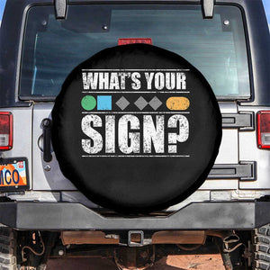 Funny Ski Snowboard Whats Your Sign Spare Tire Cover TS11 No hole Black Print Your Wear