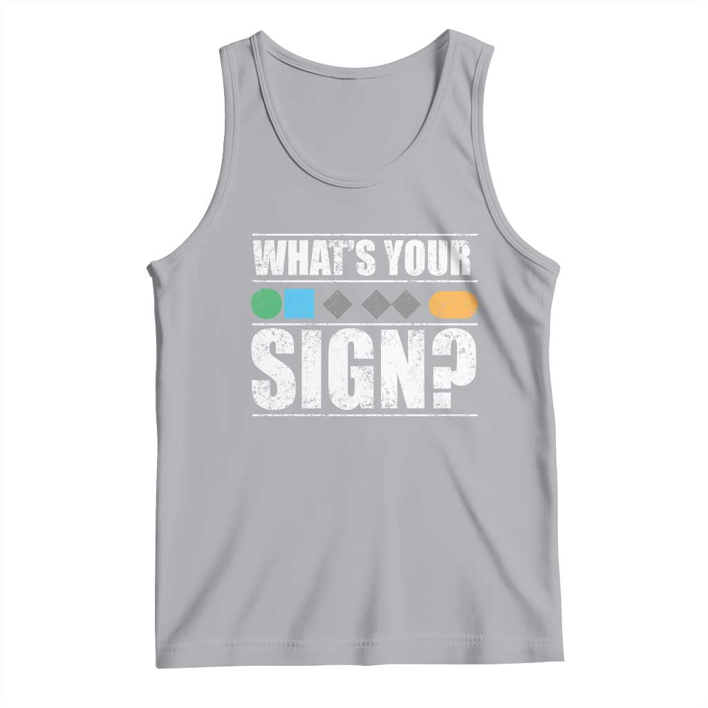 Funny Ski Snowboard Whats Your Sign Tank Top - Print Your Wear