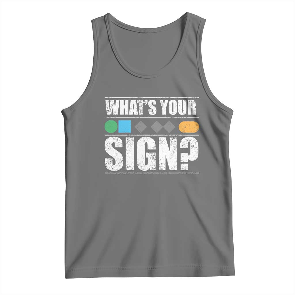 Funny Ski Snowboard Whats Your Sign Tank Top - Print Your Wear