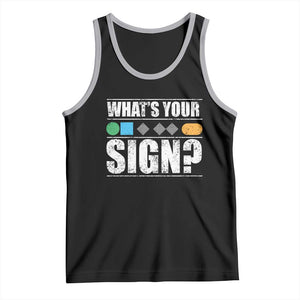 Funny Ski Snowboard Whats Your Sign Tank Top TS11 Black Athletic Heather Print Your Wear