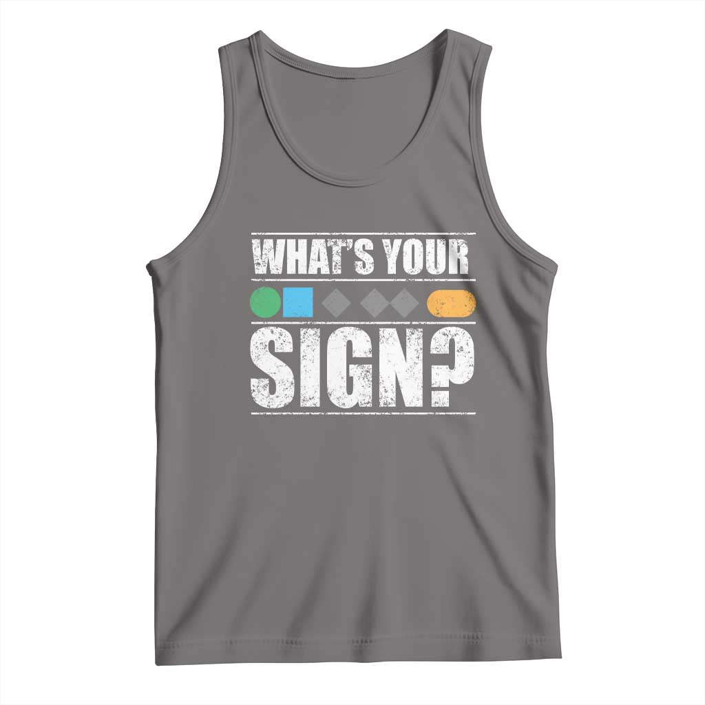 Funny Ski Snowboard Whats Your Sign Tank Top - Print Your Wear