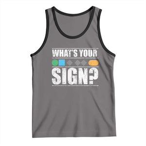 Funny Ski Snowboard Whats Your Sign Tank Top TS11 Deep Heather Black Print Your Wear