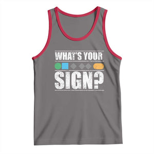 Funny Ski Snowboard Whats Your Sign Tank Top - Print Your Wear