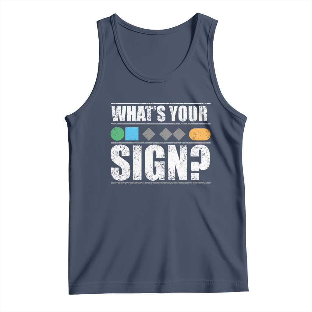 Funny Ski Snowboard Whats Your Sign Tank Top - Print Your Wear