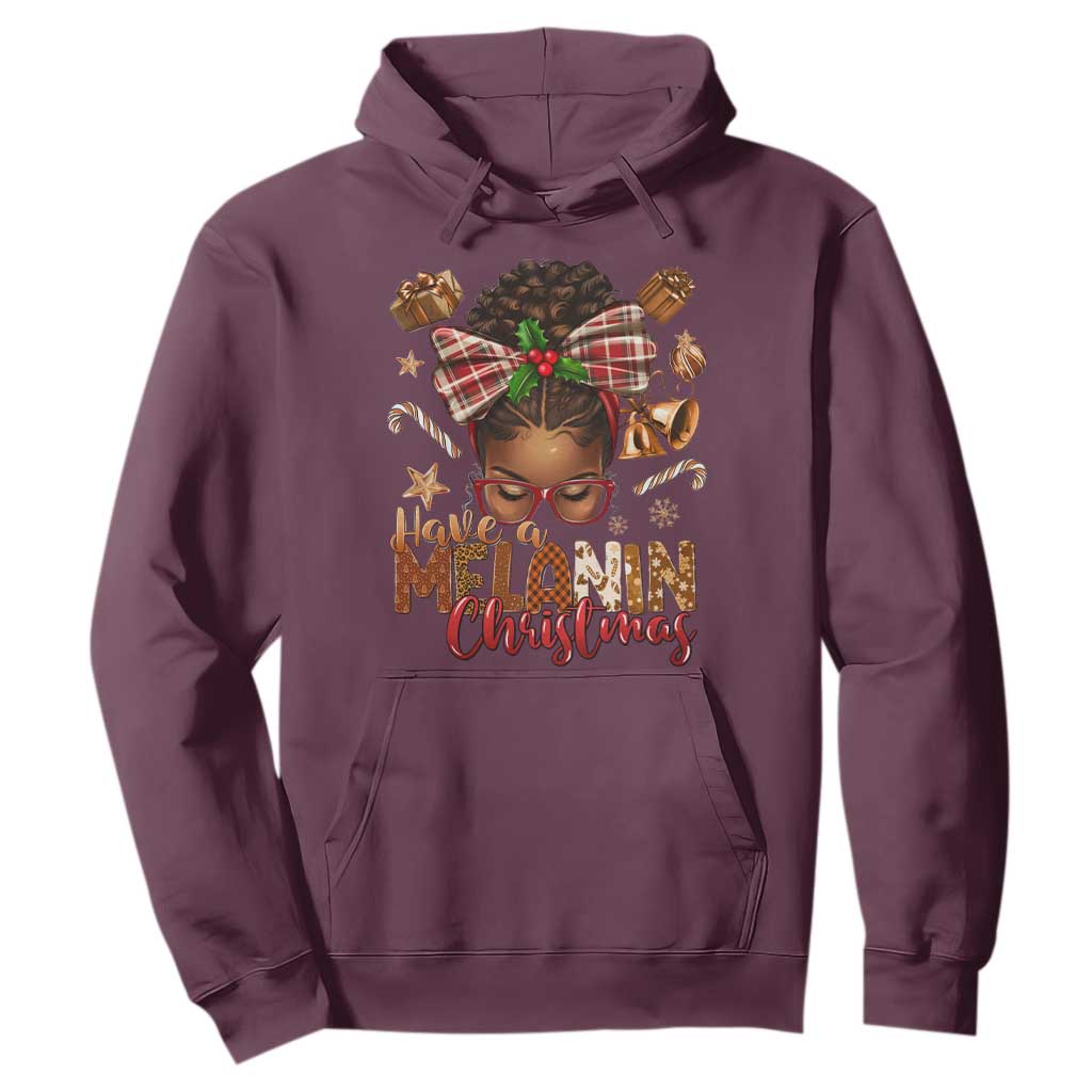 Have A Melanin Christmas African American Girl Xmas Hoodie TS11 Maroon Print Your Wear