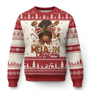 Have A Melanin Christmas African American Girl Xmas Ugly Christmas Sweater TS11 Red Print Your Wear
