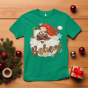 Funny Retro Black Santa Christmas T Shirt Believe African American Xmas TS11 Irish Green Print Your Wear