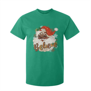 Funny Retro Black Santa Christmas T Shirt For Kid Believe African American Xmas TS11 Irish Green Print Your Wear