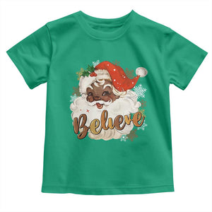 Funny Retro Black Santa Christmas Toddler T Shirt Believe African American Xmas TS11 Irish Green Print Your Wear