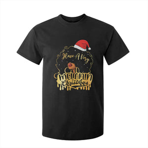 Have A Melanin Christmas African American Santa Girl Xmas T Shirt For Kid TS11 Black Print Your Wear