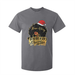 Have A Melanin Christmas African American Santa Girl Xmas T Shirt For Kid TS11 Charcoal Print Your Wear