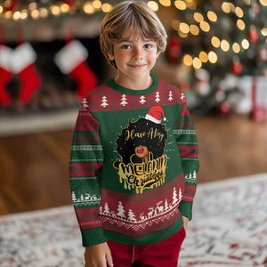 Have A Melanin Christmas African American Santa Girl Xmas Ugly Christmas Sweater TS11 Christmas Print Your Wear