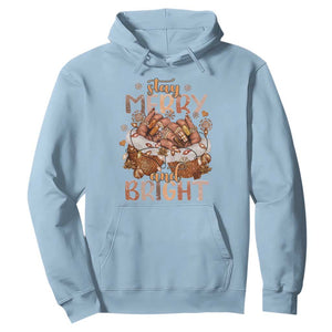 Funny African American Christmas Hoodie Stay Merry And Bright Black Melanin Girl TS11 Light Blue Print Your Wear