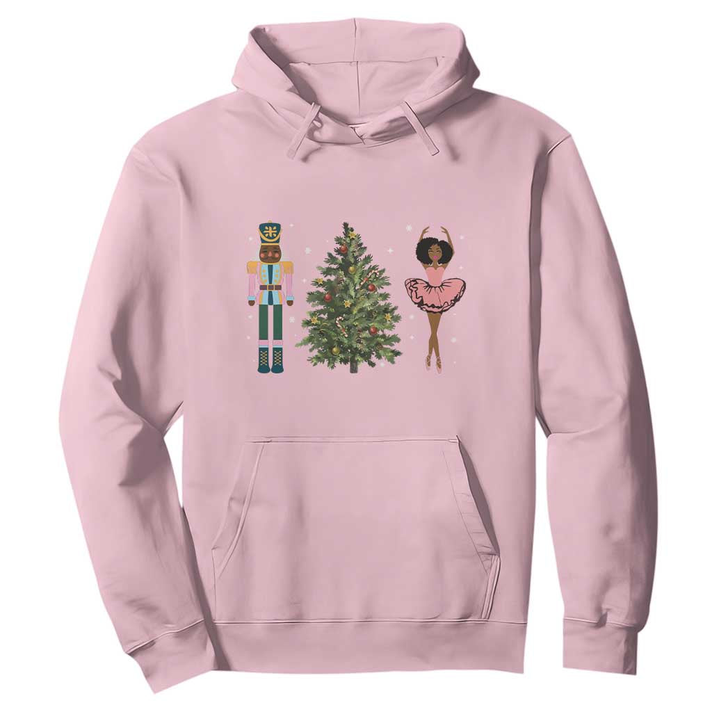 Funny Black Ballerina Nutcracker African American Christmas Hoodie TS11 Light Pink Print Your Wear