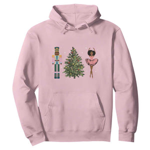 Funny Black Ballerina Nutcracker African American Christmas Hoodie TS11 Light Pink Print Your Wear