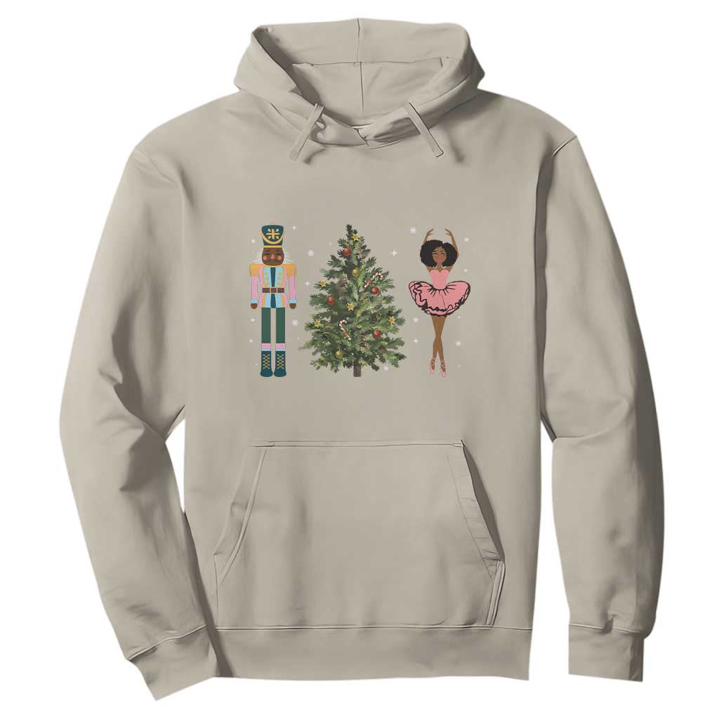 Funny Black Ballerina Nutcracker African American Christmas Hoodie TS11 Sand Print Your Wear