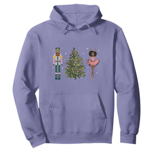 Funny Black Ballerina Nutcracker African American Christmas Hoodie TS11 Violet Print Your Wear
