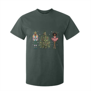 Funny Black Ballerina Nutcracker African American Christmas T Shirt For Kid TS11 Dark Forest Green Print Your Wear