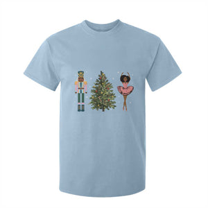 Funny Black Ballerina Nutcracker African American Christmas T Shirt For Kid TS11 Light Blue Print Your Wear