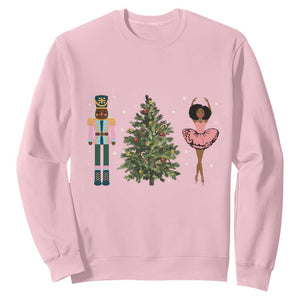 Funny Black Ballerina Nutcracker African American Christmas Sweatshirt TS11 Light Pink Print Your Wear