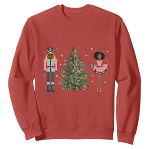 Funny Black Ballerina Nutcracker African American Christmas Sweatshirt TS11 Red Print Your Wear