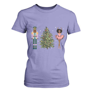 Funny Black Ballerina Nutcracker African American Christmas T Shirt For Women TS11 Violet Print Your Wear