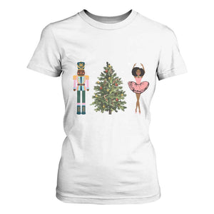 Funny Black Ballerina Nutcracker African American Christmas T Shirt For Women TS11 White Print Your Wear