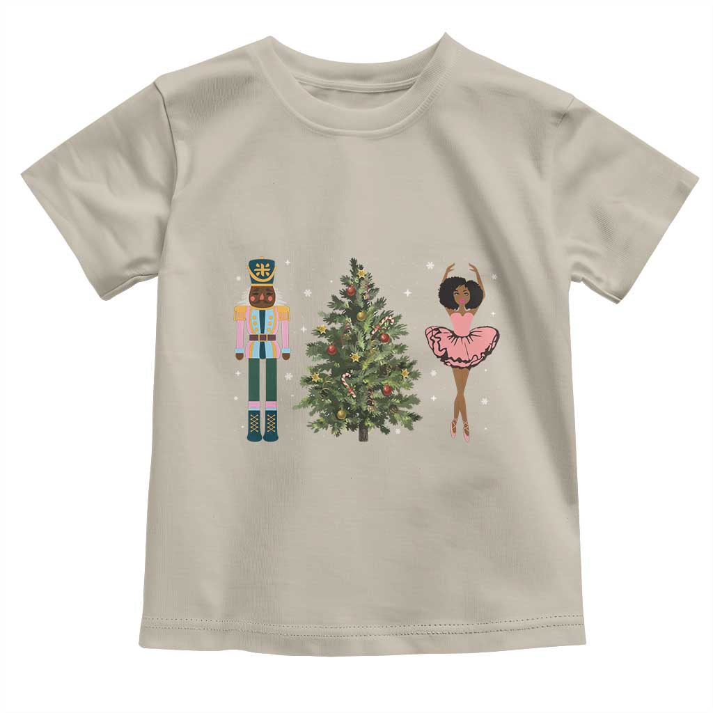Funny Black Ballerina Nutcracker African American Christmas Toddler T Shirt TS11 Sand Print Your Wear
