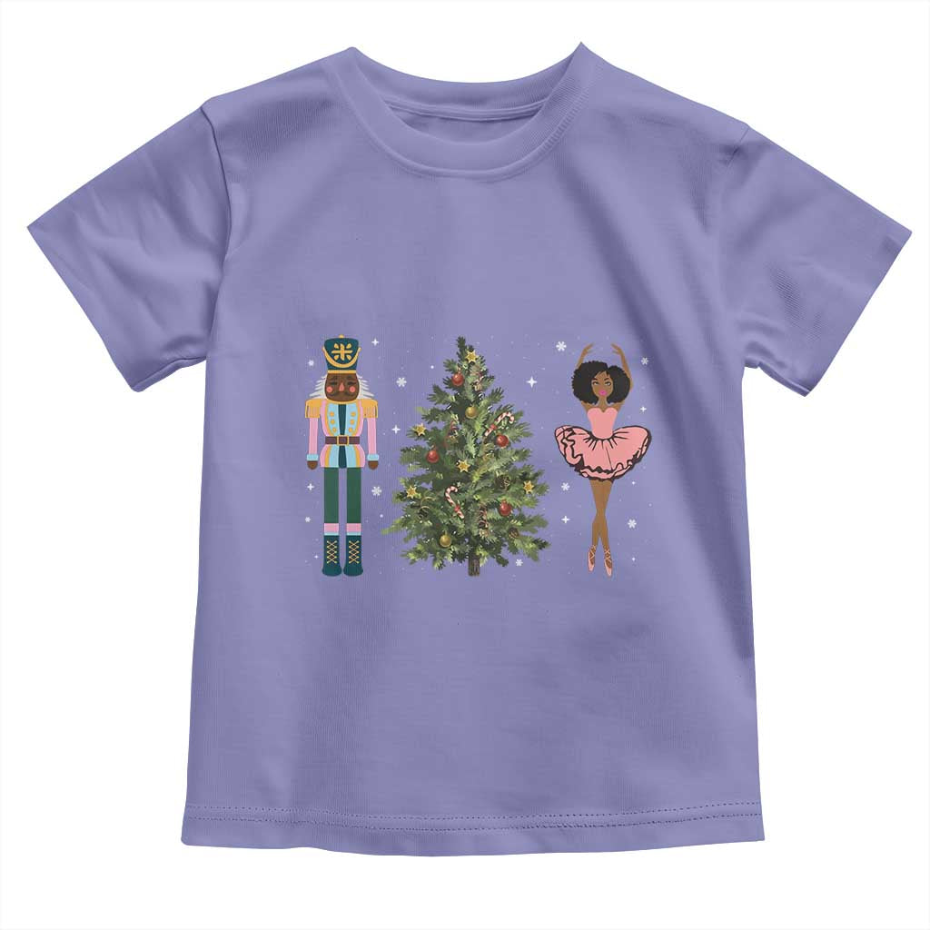 Funny Black Ballerina Nutcracker African American Christmas Toddler T Shirt TS11 Violet Print Your Wear
