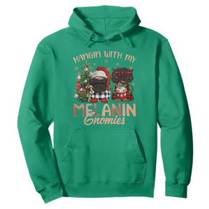 Funny African American Christmas Hoodie Hangin With My Melanin Gnomies Afro Gnomes TS11 Irish Green Print Your Wear